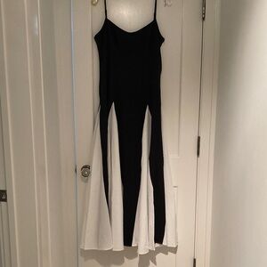 Color Block Spaghetti Strap Long Dress from Commense